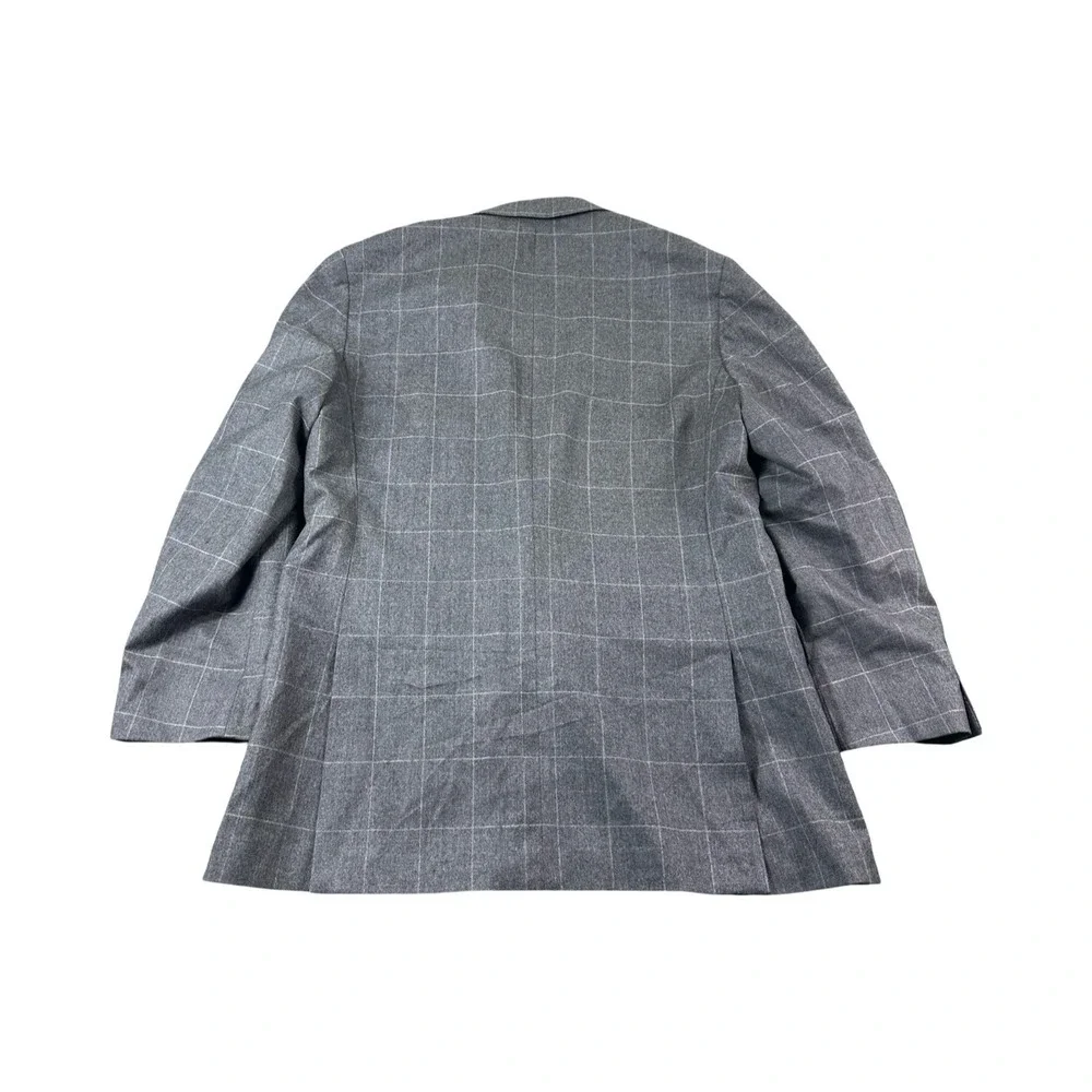 J.Crew Ludlow Slim Gray Windowpane Check Vitale Barberis Supersonic Blazer 40R